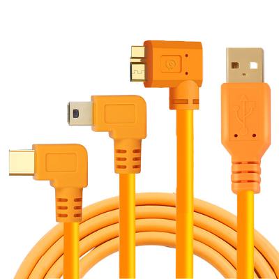 China Micro B Type C 8pin 90 Degree Cable For Camera To Computer Data Transfer for sale