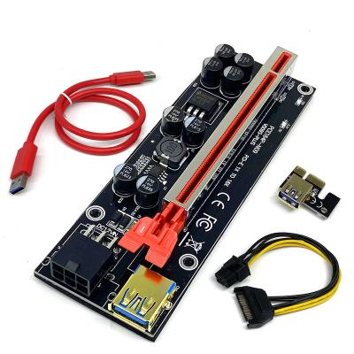 China Gold Plated Ver009S PCIE Riser Card 009s PCI Express 1X to 16X Extender 6Pin Power 60CM USB 3.0 Cable For Graphics Card à venda