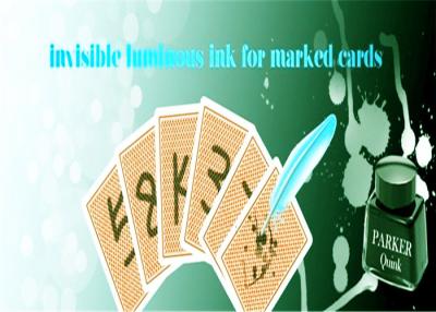 China Tinta invisible de los naipes luminosos mágicos del póker de la seguridad con la pluma para las tarjetas marcadas en venta