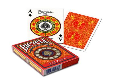 China Chinese Style Bicycle Zodiac Marked Playing Cards For Gambling Regular Index for sale