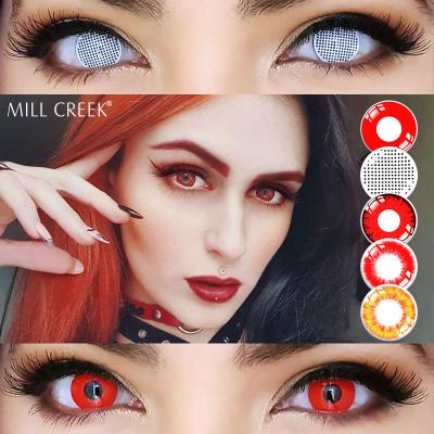 China Crazy Byakugan Pseyeche Cosplay Contact Lens Vampire Red Green for sale