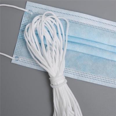China White Elastic Earloop Cord Band Roll For Disposable Face Mask for sale