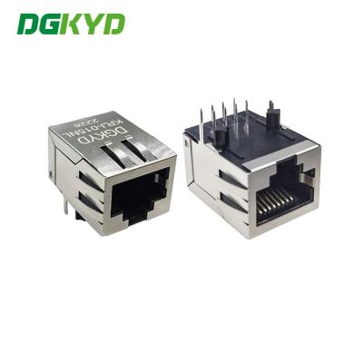 China DSL / ADSL Right Angle 10 / 100 base RJ45 female jack with transformer,Rohs Compliant for sale
