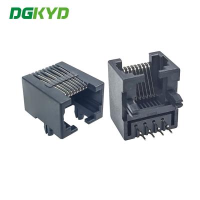 China DGKYD53211188IWA1DY1017 conector vazio 8P8C do pacote RJ45 toda a relação 1X1 plástica sem o diodo emissor de luz sem protetor à venda