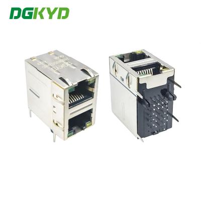 China DGKYD21B083DC2A5DQ068 Stacked Multi-Port 100M RJ45 7Pin RJ45 Modular Jack Ethernet Filter RJ45 for sale
