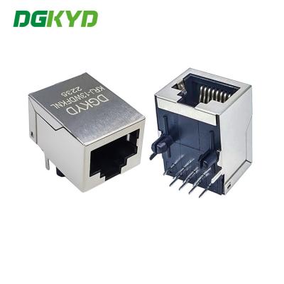 China Metal Shielded Single Port 8P8C RJ45 Modular Jack With Led And EMI Fingers J0011D21BNL Used for sale