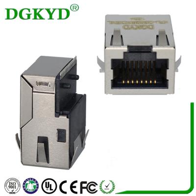 China O metal de KRJ-CB329WDENL protegeu 10/100/1000 cat6 de conector do perfil baixo rj45 com transformador à venda