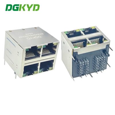 China DGKYD22Q042AB2A5D068 RJ45 Gigabit Network Connector With Light Shield 10PIN for sale