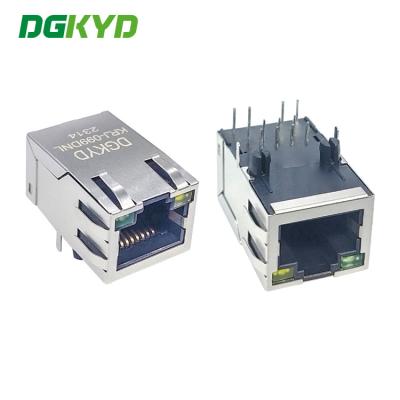 China KRJ-099DNL Integrated Magnetics RJ45 Connector Single Port With Transformer Modular Jack Customized for sale
