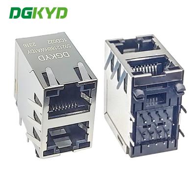 China DGKYD59212188HWA1DY1CD022 RJ45 Multi Port Socket With Shielded Modular Interface for sale