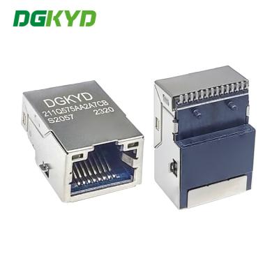 China O gigabit de DGKYD211Q575AA2A7CBS2057 RJ45 integrou o conector 6U LCP da rede do conector de SMT 2.5G do dissipador do filtro à venda