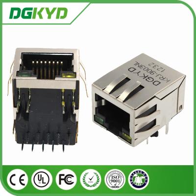 China Tab Down Shielded Connector Magnetic RJ45 Jack 10/100M  Transformer / Filter for sale