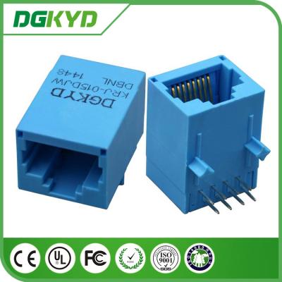 中国 高性能変圧器、KRJ -015DJWDBNLが付いている青い収容RJ45 LANジャッキ 販売のため