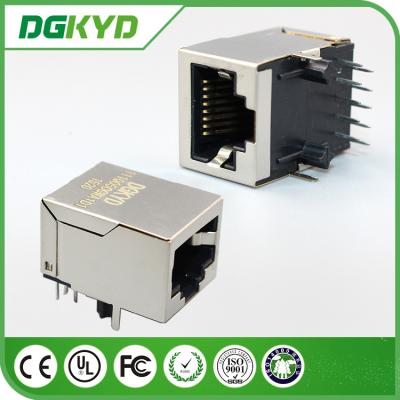 China Integrated Surface Mount RJ45 Female Jack , 1000base t cat6 rj45 connector shielded for sale