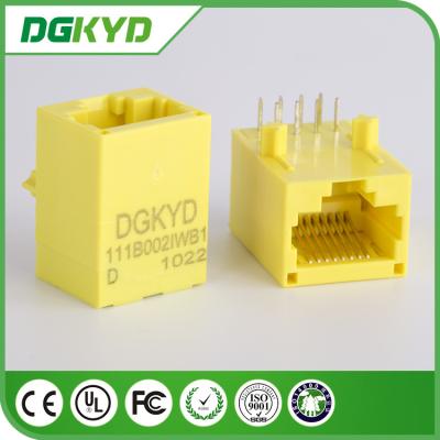 Chine Base jaune de la couleur 100 - TX Rj45 non protégé Jack modulaire DGKYD111B002IWB1D à vendre