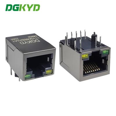 China Rectangular DIP Rj45 Gigabit Connector DGKYD111Q066BA2A1DBKN à venda