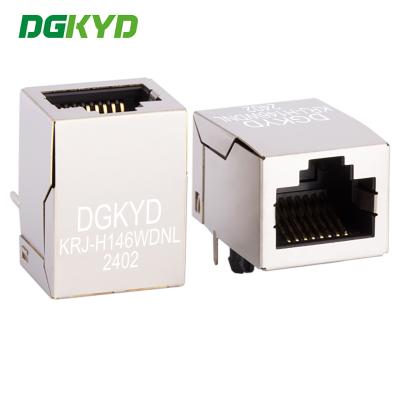 China KRJ-H146WDNL 100 BASE Single Port RJ45 Ethernet Connector Filter 8 Pins 8 Contacts Cat5 RJ45 Connector With Transformer for sale