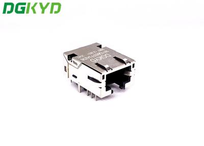 China DGKYD1611Q008FA1A10DB057 Single Port TAB DOWN DIP Connector With Lamp Belt Wing Transformer for sale
