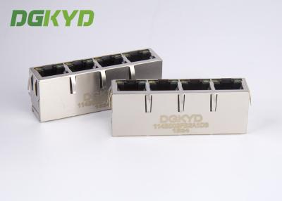 China Metal o jaque modular protegido do porto rj45 do quadrilátero do gato 5, 100 diodos emissores de luz de BASE-TX/G/Y à venda