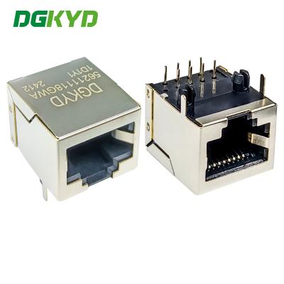 China 10P8C Single Port Shielded Communication Interface RJ45 Connector DGKYD5621118GWA1D1Y1 for sale