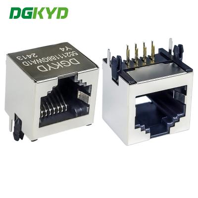 China RJ45 1X1 8P8C Without Light Strip Shielded Connector DGKYD55211188GWA1DY4 Ethernet Socket for sale
