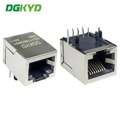 China RJ45 8P8C Without Light Strip Shielded Connector DGKYD59211188GWA1DB5 Ethernet Socket for sale