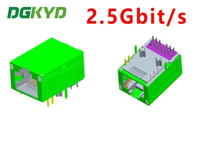 China 2.5Gbit / s RJ45 Ethernet Connector , high performance industrial grade Modular Rj45 Jack for sale
