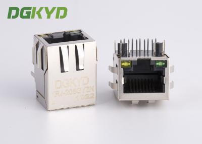 China Right Angle CAT6 RJ45 Modular Connector with Transformer for monitor for sale