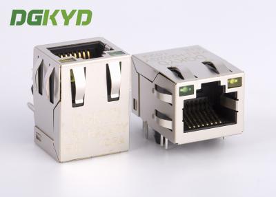 中国 21.3mm 10 1000台の基礎変圧器/フィルター、G/Y LEDが付いているPin Rj45のコネクター 販売のため