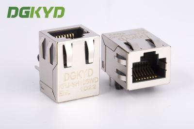 China Metal shielded 100 BASE rj45 connector module with magnetics for sale