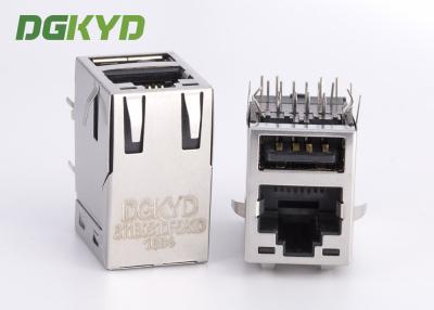 China 6 1775855 3 CAT5E SFP RJ45 Connector With 100 BASE T Transformer for sale
