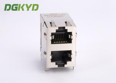 China 2x1 Modular Jack Stack Dual Port RJ45 Magnetics 100Mb Ethernet Connector for sale