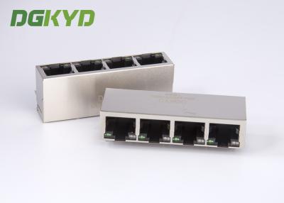 China Conectores multi de Ethernet del gigabit del enchufe modular del puerto RJ45 de 1000 BASE 1 * 4 en venta