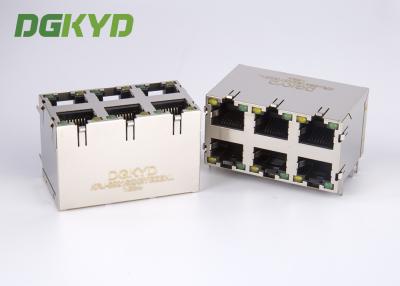 Κίνα Δύναμη KRJ -5921S2X3YGZENL άνω προστατευμένων οδηγήσεων σωρών 2X3 G/Y συνδετήρων Ethernet Rj45 των μέταλλο προς πώληση
