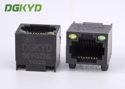 China DGKYD-56YGZNL Unshielded Ethernet Connector Rj45 Single Port with Y/G Led RJ45 Without Transformer for sale