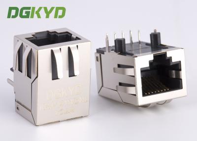 China 90 Degree cat 5 5e RJ45 Single Port Integrated magnetics connector module RJ45 With Transformer for sale