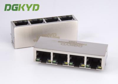 Chine 1 x 4 conformité du connecteur G/Y LED RoHS du cric RJ45 de magnetics d'Ethernet de gigabit de port de quadruple à vendre
