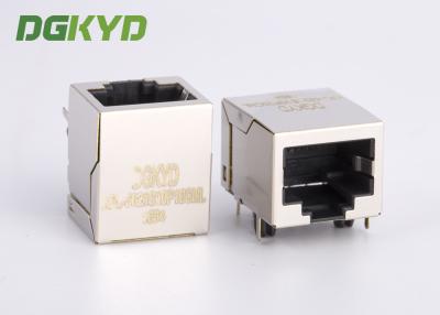 China Fatory customized single port shield 10 pins 10 contacts rj 45 LAN jack connector for sale