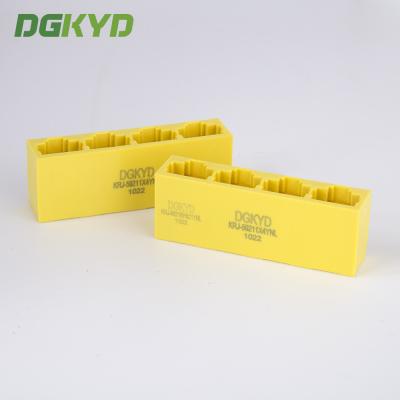 China 1x4 tap down yellow multi port RJ45 connector 8p8c ethernet jack without transformer for sale