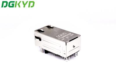 China DGKYD411Q200DB2A2DPC057(5G) TAB UP 33mm 5G RJ45 Ethernet Connector With Metal Shield for sale