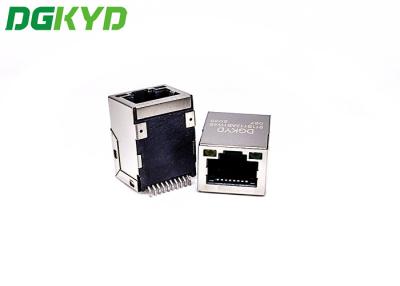 China DGKYD911B113AB1WS057 Single Port TAB UP SMT 100BASE RJ45 Connector Socket With LED for sale