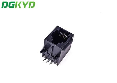China DGKYD5721E1166IWA1DB1057 Single Port 180 Degree TAB UP RJ45 Modular Connector With PBT Housing for sale