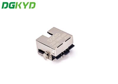 China Sink 2.8 DIP Single Port RJ45 Connector With Metal Shield for sale