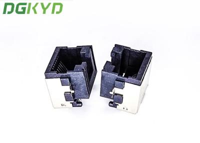 China Single Port Tab Up SMT RJ45 Connector Socket With LED Sink Plate 7.5 for sale