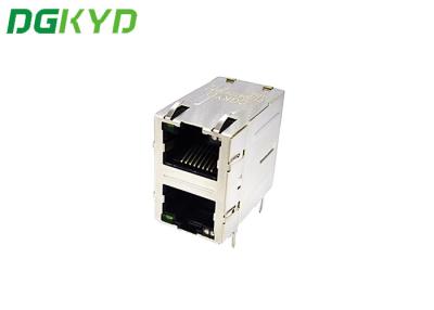 China O conector portuário 2x1 de 2 Gigabit Ethernet Jack modular RJ45 deslocou o St/JK com o filtro 10Pin dos ethernet do diodo emissor de luz à venda