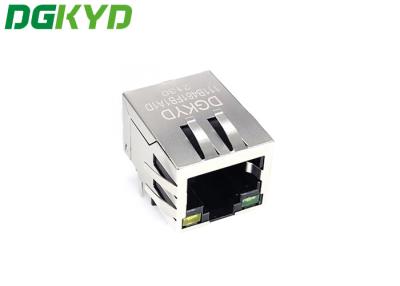 China DGKYD111B461FB1A1D Tab Down 1x1 Port 1000 Base-T Ethernet Rj45 Lan Connector for sale