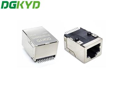 China TAB-UP Gigabit Integrated Transformer Shielding SMT DGKYD RJ45 Network Connector Without Light for sale