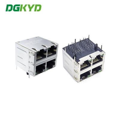 Chine prise modulaire DGKYD22Q042DE3A5D068 du filtre intégrée par gigabit gauche multi Rj45 de 6U 2X2 à vendre