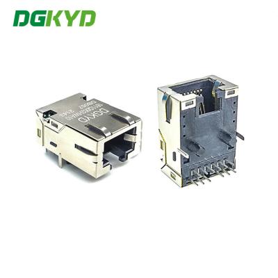 China DGKYD1611Q002HWA10DB057(10G) 10G Network Filter 8P12C RJ45 Network Port Connector With Light for sale
