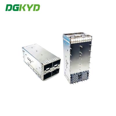 China Fiber Optic SFP Connector RJ45 2X2 Cage DGKYDSFP10732322F006057 for sale